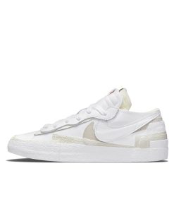 나이키 x 사카이 블레이저 로우 화이트 페이턴트 레더 DM6443-100