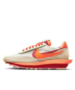 CLOT x Sacai x Nike LDWaffle 와플 슈즈 3자 콜라보 베이지 오렌지 DH1347-100